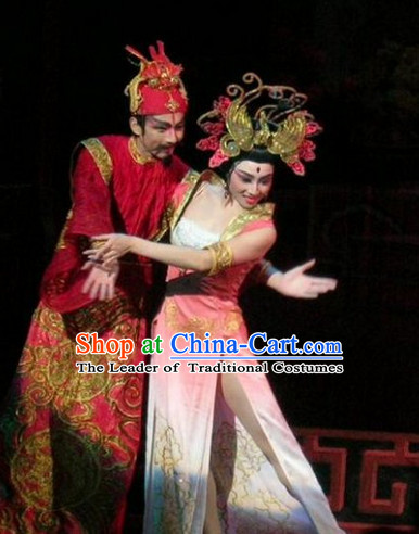Ancient Chinese Asian Classical Dance Costumes Yang Yuhuan Costume and Headwear Complete Set