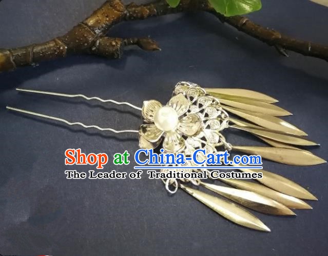 Chinese Handmade Classical Hair Accessories Ancient Palace Lady Tassel Hairpins for Women
