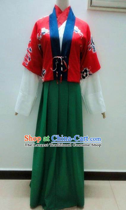 Traditional Chinese Tang Dynasty Young Lady Hanfu Dress Ancient Costume for Poor Women