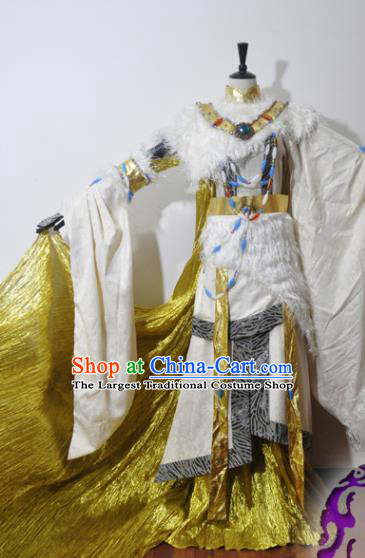 Traditional Chinese Han Dynasty Swordswoman Hanfu Dress Ancient Female Knight Embroidered Costume for Women
