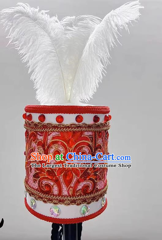Uighur Dance Headdress Taoli Cup "Flowers" Feather Hair Decoration Taoli Cup Children Competition Art Test