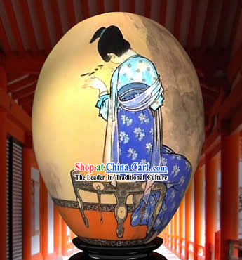 Chinese Wonder Hand Painted Colorful Egg-Bird Love Painting