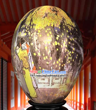 Chinese Wonder Hand Painted Colorful Egg-Chrysanthemum Emperor Painting