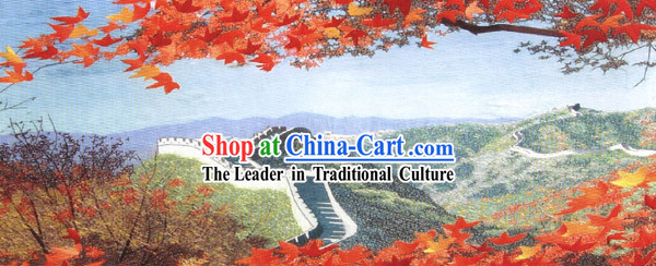 Large Hand Made Embroidery Hanging-China Great Wall