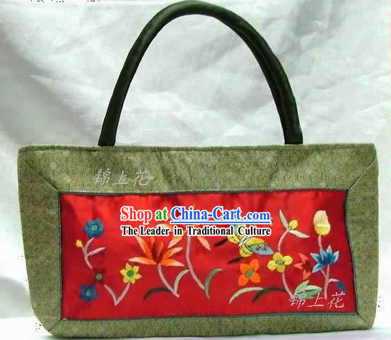 China Handmade Embroidery Flake Handbag