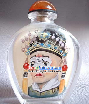 Snuff Bottles With Inside Painting Peking Opera Series-Ancient Clown