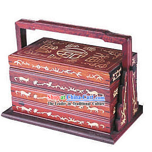 Chinese Red Lucky Fu Mahjong Box