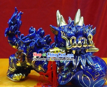 Chinese Stunning Blue Lion King