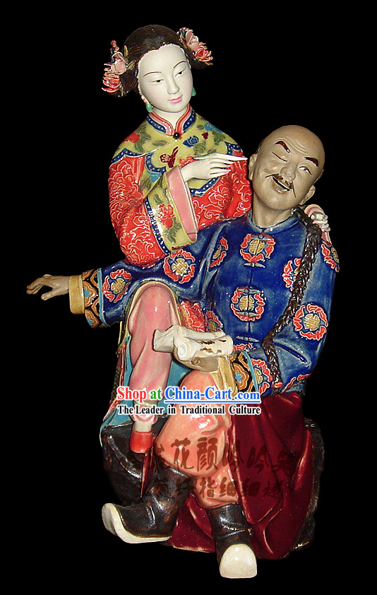 Chinese Stunning Porcelain Collectibles-Ancient Darby and Joan