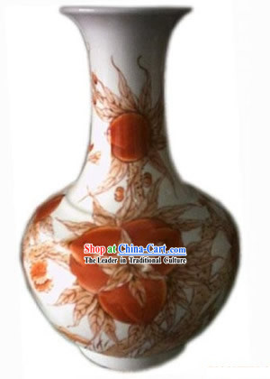 Chinese Classic Ceramic Peach Vase
