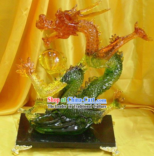 Chinese Stunning Coloured Glaze Collection-Dragon Emperor