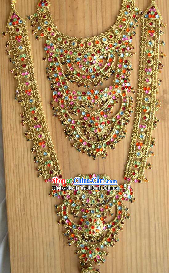Indian Luxurious Bride Jewelry 7 Pieces Set
