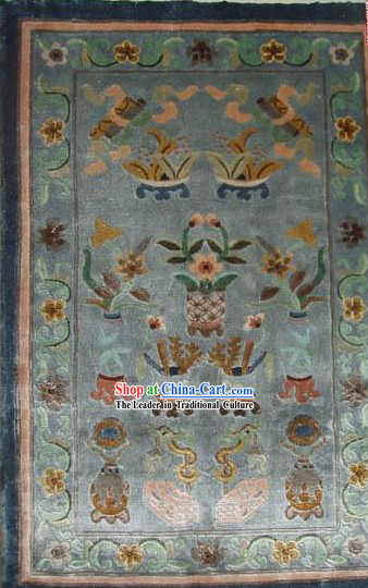 Art Decoration Chinese Hand Made Thick Natural Silk Rug_60_80cm_