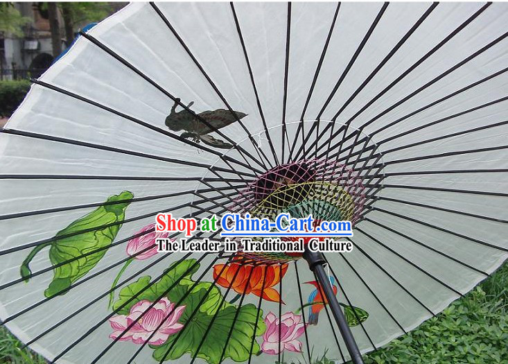 Chinese Hand Made and Painted Adult Size Silk Wedding Romantic Umbrellas_Parasols