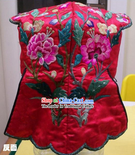 Chinese Miao Minority Silk Thread Hand Embroidery Child Hat