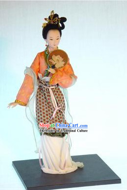 Handmade Peking Silk Figurine Doll - Hua Mulan