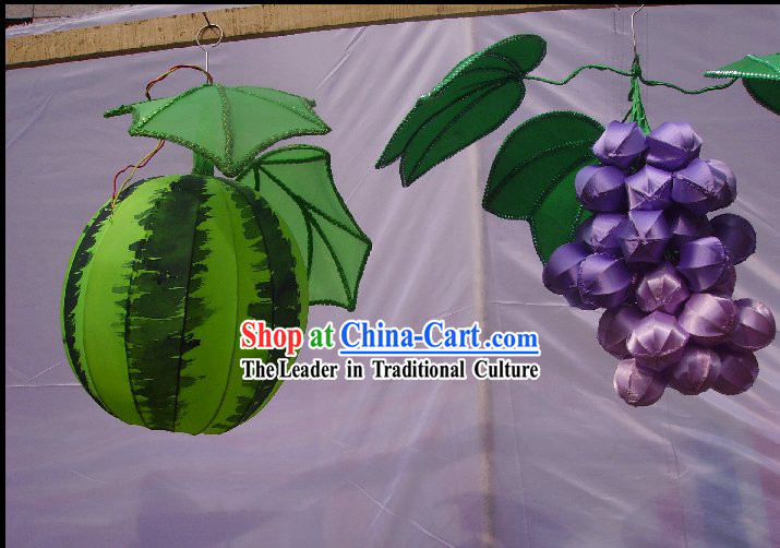 Hand Made Chinese Traditional Animals, Fruits and Cartoon Silk Lanterns