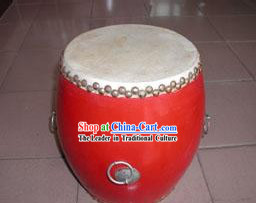 Chinese Traditional 23cm Diameter Red Tang Drum