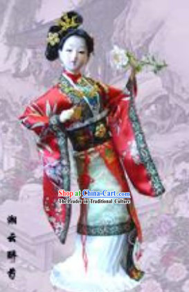 Handmade Peking Silk Figurine Doll - Shi Xiangyun in Dream of the Red Chamber