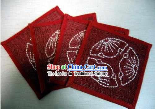 Chinese Classical Hand Made Tablemat for Batik Tablecloth _4 pieces set_