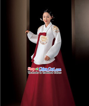Korean Traditional Handmade Hanbok for Women _white_