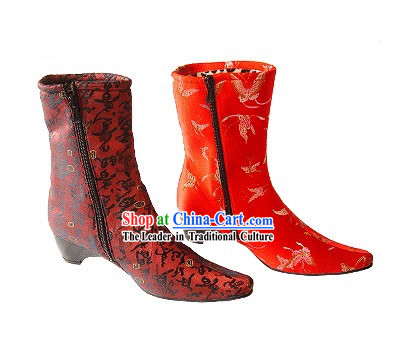 Chinese Traditional Handmade Cotton Long Winter Boots