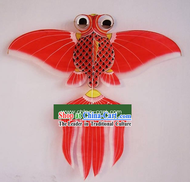 Chinese Traditional Weifang Hand Painted and Made Kite - Goldfish