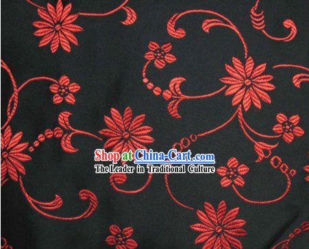 Chinese Traditional Flower Silk Fabric