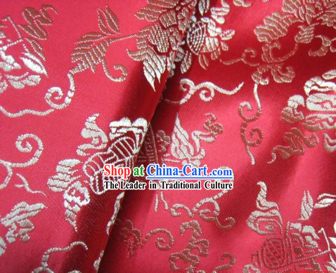 Fairy Fan Silk Red Fabric