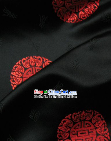 Hundreds of Lucky Fu Silk Fabric