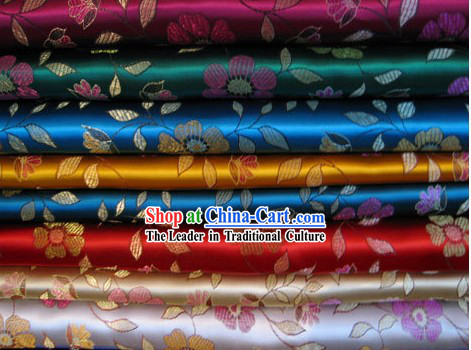 Chinese Traditional Flower Brocade Fabric