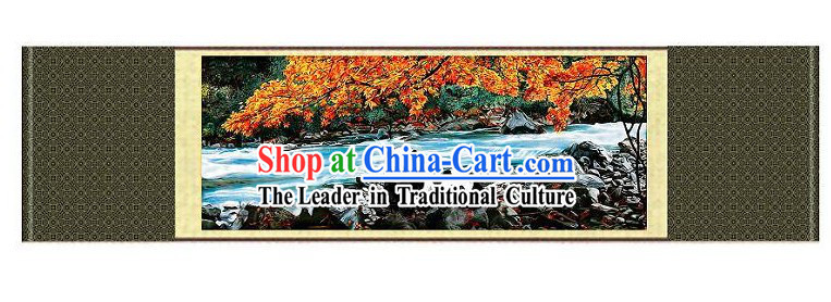 Handmade Chinese Silk Panada Painting