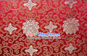 Traditional Red Silk Fabric