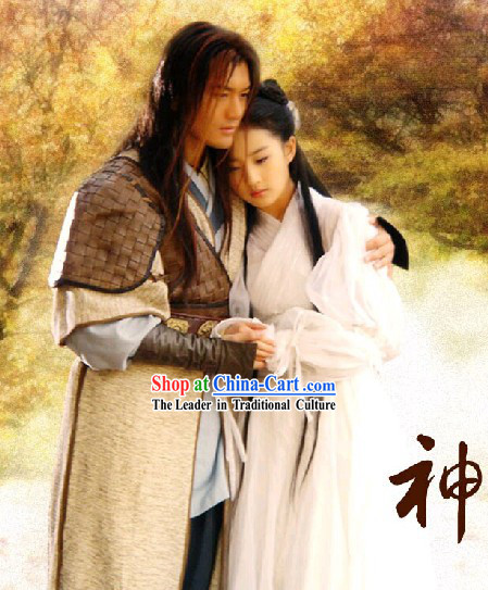 Chinese Ancient Swordsman Clothing Whole Set in The Return of the Condor Heroes