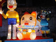 Made to Order Traditional Cartoon Electric Light up Lanterns Set