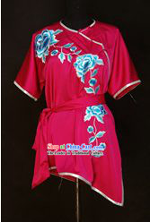 China Martial Arts Tai Chi Embroidered Flower Uniform