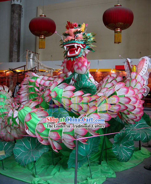 Supreme Handmade Classic Traditional Lotus Dragon Dance Costumes Complete Set