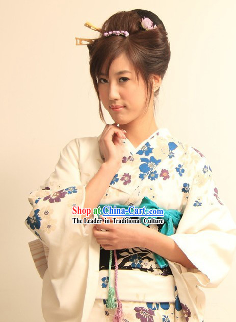Japanese Kimono Dress Complete Set for Women