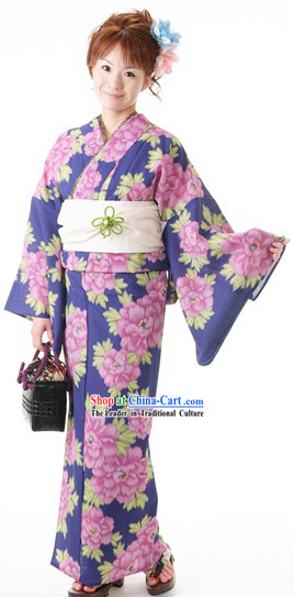 Japanese Yukata Kimono Dress for Women
