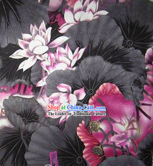 Chinese Classical Lotus Silk Fabric