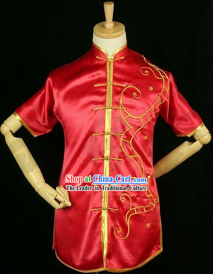 Traditional Lucky Red Wushu Competition Uniform