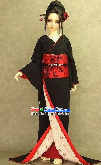 Japanese Kimono Swordswoman Costume Complete Set