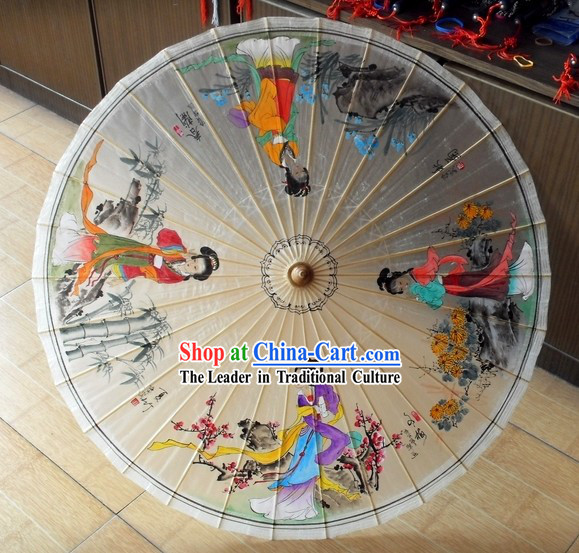 Ancient Chinese Four Beauties Oilpaper Umbrella