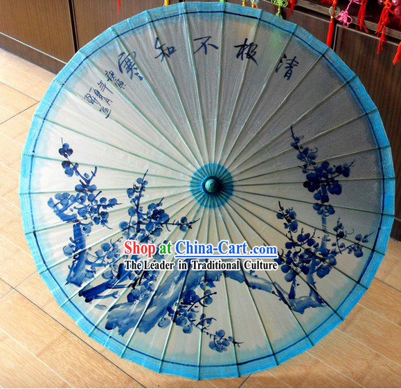 Traditional Chinese Plum Blossom Painting Umbrella