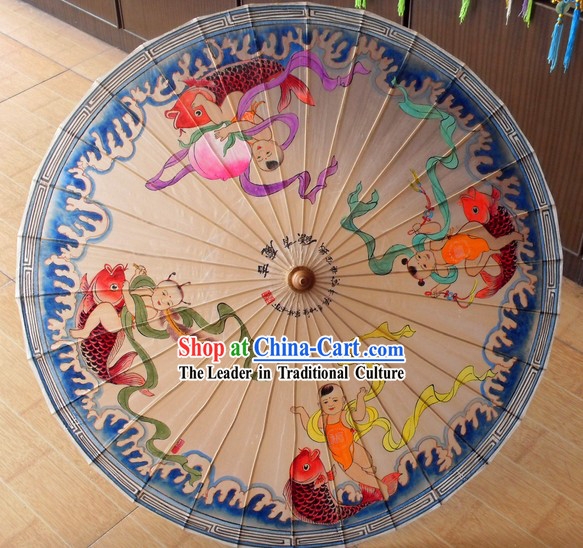 Chinese Traditional Baby Painting Umbrella