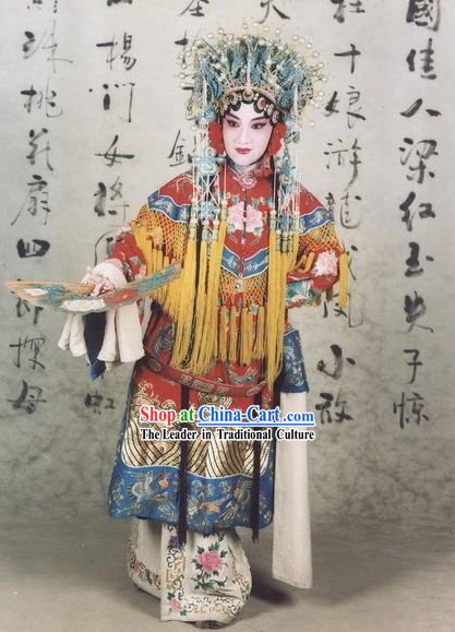 Chinese Opera Yang Yuhuan Guifei Zui Jiu Costume and Phoenix Crown Complete Set