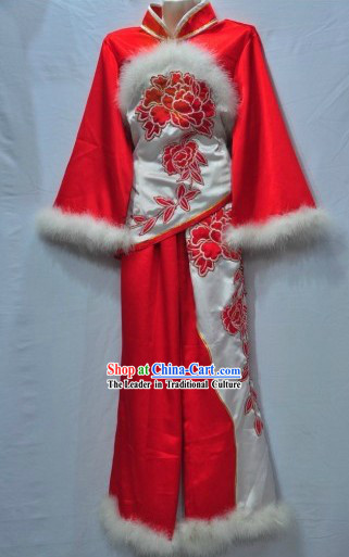 Traditional Chinese Yangge Fan Dance Costumes