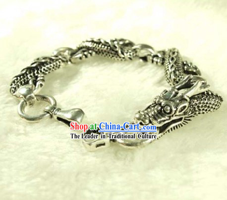 Miao Silver Dragon Bracelet for Birthday