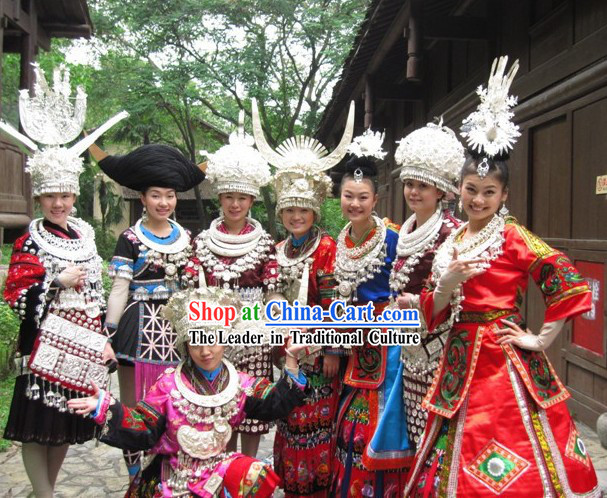 Chinese Minority Eight Costumes Sets