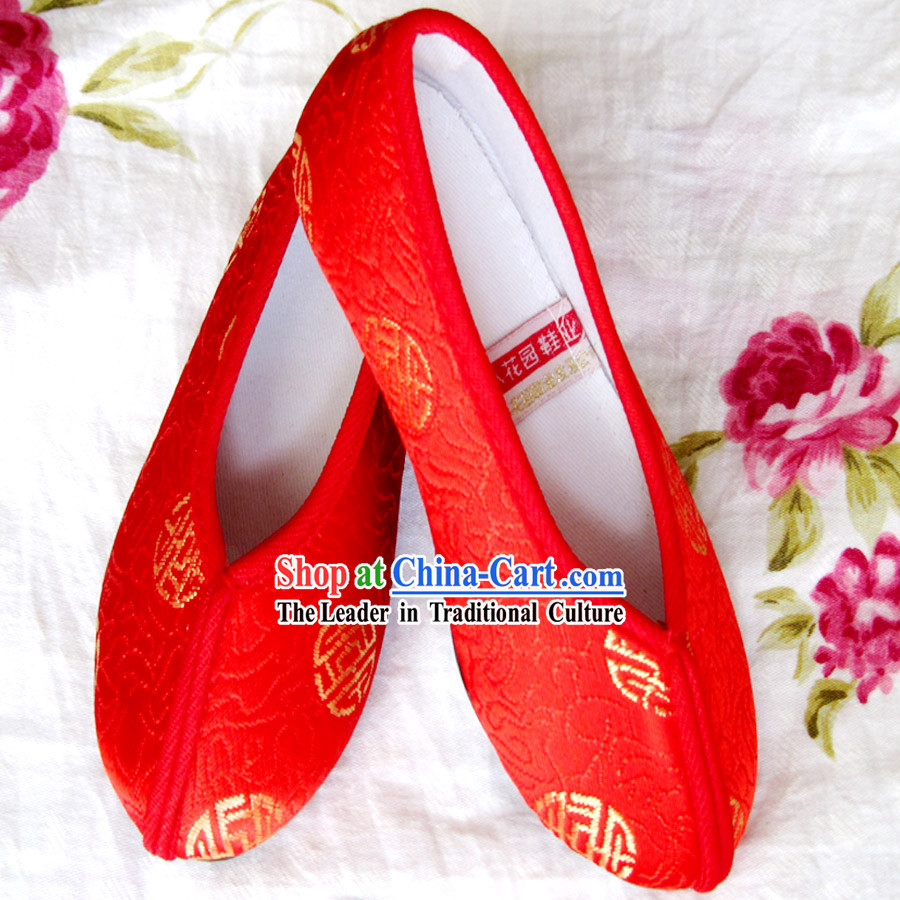 Chinese Red Embroidery Shoes for Boys